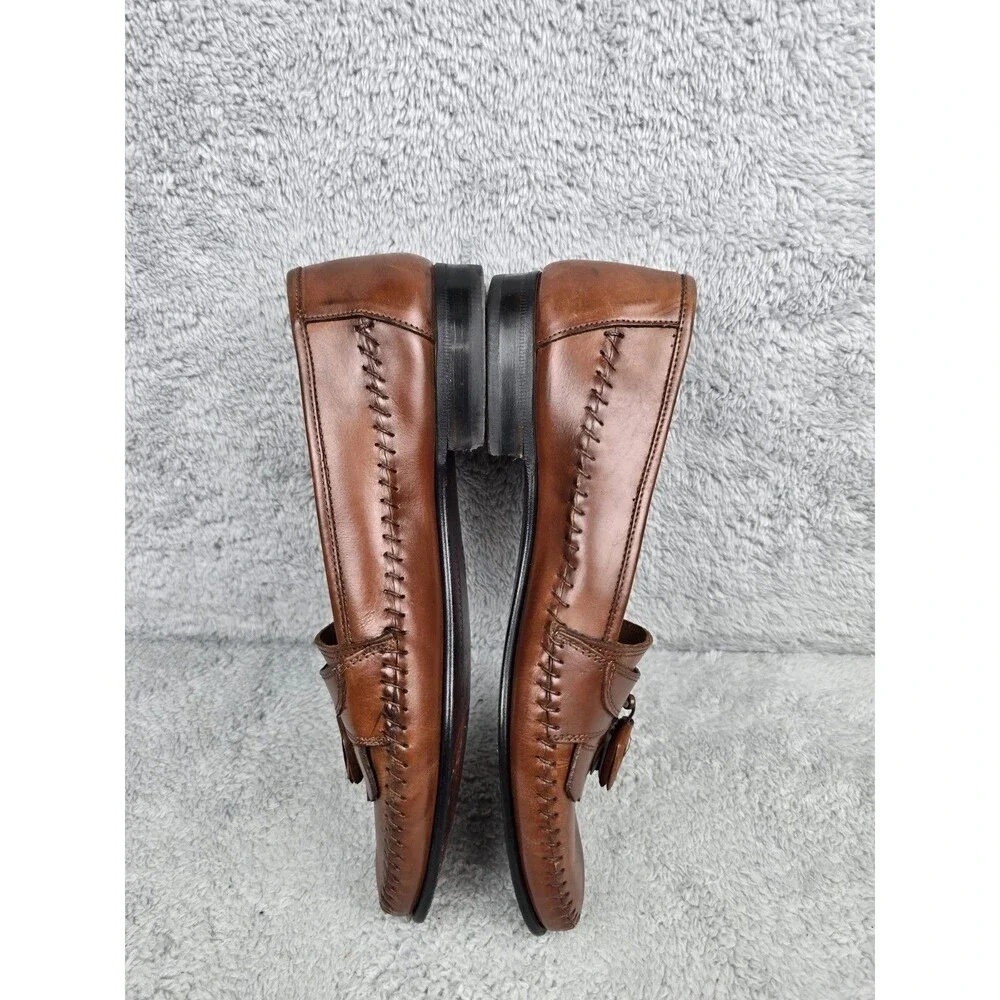 ​Giorgio Brutini Le Glove Mens 11 D Brown Leather Tassel Kiltie Loafers Brazil